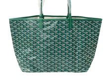 画像をギャラリービューアに読み込む, 新品未使用 GOYARD ゴヤール サンルイPM トートバッグ STLOUIPMLTY09CL09P PVC レザー ヘリンボーン グリーン 中古 67396