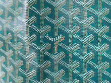 画像をギャラリービューアに読み込む, 新品未使用 GOYARD ゴヤール サンルイPM トートバッグ STLOUIPMLTY09CL09P PVC レザー ヘリンボーン グリーン 中古 67396