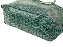 画像をギャラリービューアに読み込む, 新品未使用 GOYARD ゴヤール サンルイPM トートバッグ STLOUIPMLTY09CL09P PVC レザー ヘリンボーン グリーン 中古 67396