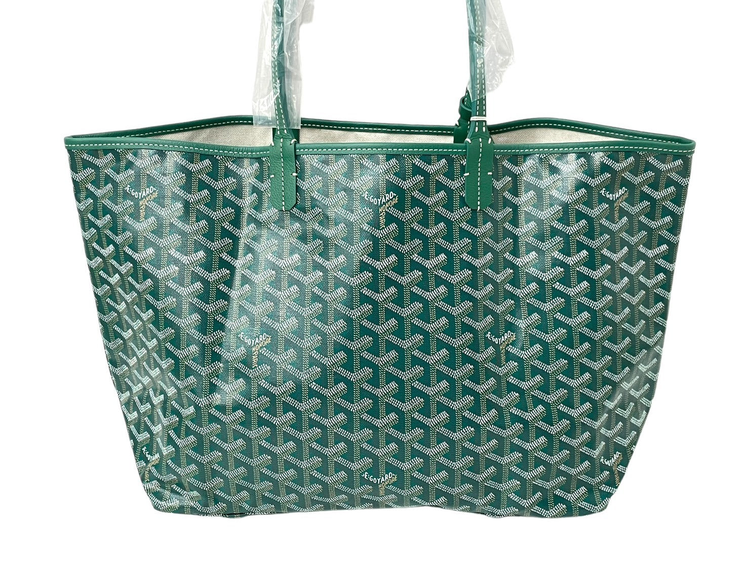 新品未使用 GOYARD ゴヤール サンルイPM トートバッグ STLOUIPMLTY09CL09P PVC レザー ヘリンボーン グリーン 中古  67397 – Casanova Vintage