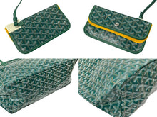 画像をギャラリービューアに読み込む, 新品未使用 GOYARD ゴヤール サンルイPM トートバッグ STLOUIPMLTY09CL09P PVC レザー ヘリンボーン グリーン 中古 67397