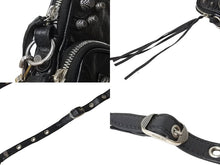 画像をギャラリービューアに読み込む, 極美品 BALENCIAGA バレンシアガ ルカゴール ショルダーバッグ メンズバッグ 742015 ブラック シルバー金具 中古 67401