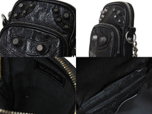 画像をギャラリービューアに読み込む, 極美品 BALENCIAGA バレンシアガ ルカゴール ショルダーバッグ メンズバッグ 742015 ブラック シルバー金具 中古 67401