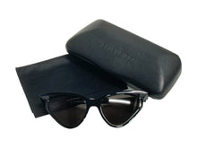 画像をギャラリービューアに読み込む, 極美品 BALENCIAGA バレンシアガ サングラス サイズ56□19-140 キャットアイ BB0101S ブラック アセテート 中古 67403