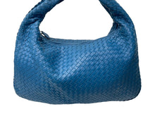 Load image into Gallery viewer, BOTTEGAVENETA ボッテガヴェネタ イントレチャート ホーボー ワンショルダーバッグ ハンドバッグ ブルー 良品 中古 67411