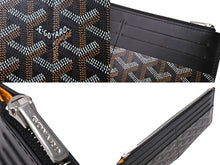 Load image into Gallery viewer, 極美品 GOYARD ゴヤール インサートルイーズ カードケース INSLOUMMLTY01CL01P レザー PVC ブラック ヘリンボーン 中古 67415