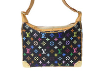 画像をギャラリービューアに読み込む, LOUIS VUITTON ルイ ヴィトン 村上隆 ブローニュ モノグラムマルチカラー ショルダーバッグ M92638 黒 ノワール 美品 中古 67416