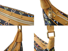 画像をギャラリービューアに読み込む, LOUIS VUITTON ルイ ヴィトン 村上隆 ブローニュ モノグラムマルチカラー ショルダーバッグ M92638 黒 ノワール 美品 中古 67416
