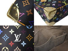 画像をギャラリービューアに読み込む, LOUIS VUITTON ルイ ヴィトン 村上隆 ブローニュ モノグラムマルチカラー ショルダーバッグ M92638 黒 ノワール 美品 中古 67416