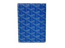 Load image into Gallery viewer, 極美品 GOYARD ゴヤール グルネル パスポートケース GRENELPMLTY10CL10X ヘリンボーン柄 ブルー PVC レザー 中古 67417