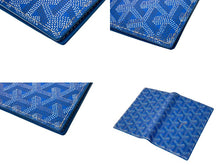 Load image into Gallery viewer, 極美品 GOYARD ゴヤール グルネル パスポートケース GRENELPMLTY10CL10X ヘリンボーン柄 ブルー PVC レザー 中古 67417