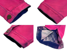 画像をギャラリービューアに読み込む, 極美品 LouisVuitton ルイヴィトン 2022SS クロップドグラディエントデニムジャケット ブルー ピンク サイズ54 中古 67422