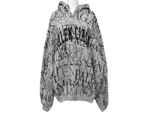 Load image into Gallery viewer, BALENCIAGA バレンシアガ 総柄アーチロゴ ジップ パーカー 2019 グレー コットン サイズXS 578129 美品 中古 67423