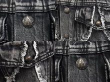 画像をギャラリービューアに読み込む, THUGCLUB サグクラブ Tribal Denim Jacket トライバルデニムジャケット コットン グレー シルバー金具 サイズ1 美品 中古 67425