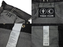 画像をギャラリービューアに読み込む, THUGCLUB サグクラブ Tribal Denim Jacket トライバルデニムジャケット コットン グレー シルバー金具 サイズ1 美品 中古 67425