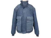 画像をギャラリービューアに読み込む, LOUISVUITTON ルイヴィトン モノグラム パデッド パファー デニムジャケット インディゴ ブルー 23SS サイズ52 美品 中古 67429