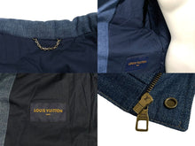 画像をギャラリービューアに読み込む, LOUISVUITTON ルイヴィトン モノグラム パデッド パファー デニムジャケット インディゴ ブルー 23SS サイズ52 美品 中古 67429