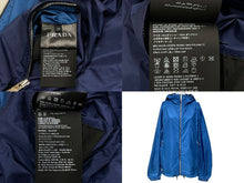 画像をギャラリービューアに読み込む, PRADA プラダ ジャケット リバーシブル SGH058 トライアングルロゴ ナイロン サイズ50 シルバー金具 パープル ブルー 美品 中古 67435