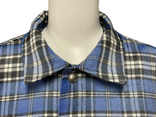 画像をギャラリービューアに読み込む, 極美品 THUGCLUB サグクラブ ARABSWORD フランネルシャツ 韓国製 ポリエステル レーヨン ポリウレタン ブルー シルバー サイズ1 中古 67438