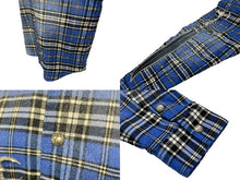 画像をギャラリービューアに読み込む, 極美品 THUGCLUB サグクラブ ARABSWORD フランネルシャツ 韓国製 ポリエステル レーヨン ポリウレタン ブルー シルバー サイズ1 中古 67438