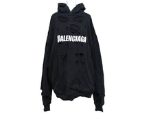 Load image into Gallery viewer, [USED/中古]BALENCIAGA バレンシアガ パーカー ブラック コットン XS 659403 Bランク 中古 67443