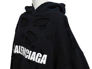 [USED/中古]BALENCIAGA バレンシアガ パーカー ブラック コットン XS 659403 Bランク 中古 67443