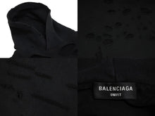 画像をギャラリービューアに読み込む, [USED/中古]BALENCIAGA バレンシアガ パーカー ブラック コットン XS 659403 Bランク 中古 67443