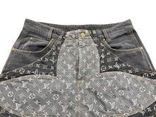 画像をギャラリービューアに読み込む, LouisVuitton ルイヴィトン モノグラムフラワーデニムパンツ ジーンズ 23AW RM232 Y92 HPD92W ブラック コットン 美品 中古 67444