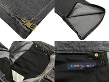 画像をギャラリービューアに読み込む, LouisVuitton ルイヴィトン モノグラムフラワーデニムパンツ ジーンズ 23AW RM232 Y92 HPD92W ブラック コットン 美品 中古 67444
