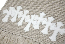 画像をギャラリービューアに読み込む, 極美品 ChromeHearts クロムハーツ SCARF FRNGD HNDKNT CEM クロスパッチ付きカシミヤマフラー ベージュ調 中古 67451