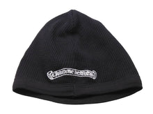 画像をギャラリービューアに読み込む, CHROME HEARTS クロムハーツ サーマルニット帽 ビーニー ダガーロゴ コットン ブラック ホワイト 美品 中古 67453