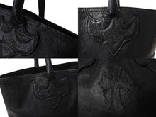 画像をギャラリービューアに読み込む, CHROME HEARTS クロムハーツ FSトート トートバッグ クロスパッチ ブラック シルバー金具 中古 67454
