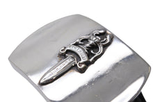 画像をギャラリービューアに読み込む, CHROME HEARTS クロムハーツ ダガーバックル 1.5 レザーベルト サイズ34 シルバ−925 レザー ブラック シルバー 美品 中古 67464