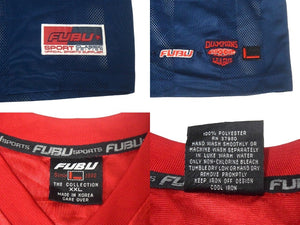 FUBU フブ ゲームシャツ フットボールシャツ ヴィンテージ サイズXXL ネイビー レッド メッシュ ポリエステル 美品 中古 67465