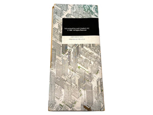 New York Map of Midtown Manhattan Bird's Eye View Map 1985 Interior Good Condition Used 67466