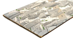 New York Map of Midtown Manhattan Bird's Eye View Map 1985 Interior Good Condition Used 67466
