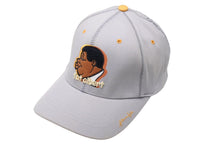 画像をギャラリービューアに読み込む, PLATINUM FUBU 90s00s fat albert プラティナム フブ 90年代 キャップ ポリエステル コットン グレー イエロー 美品 中古 67468