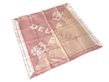 Load image into Gallery viewer, 新品未使用 DELVAUX デルボー スカーフ ロイヤル ロゴ シルク ピンク 中古 67469