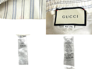 GUCCI グッチ ストライプイージー パンツ 494705 Z303D ホワイト サイズ50 美品 中古 67485