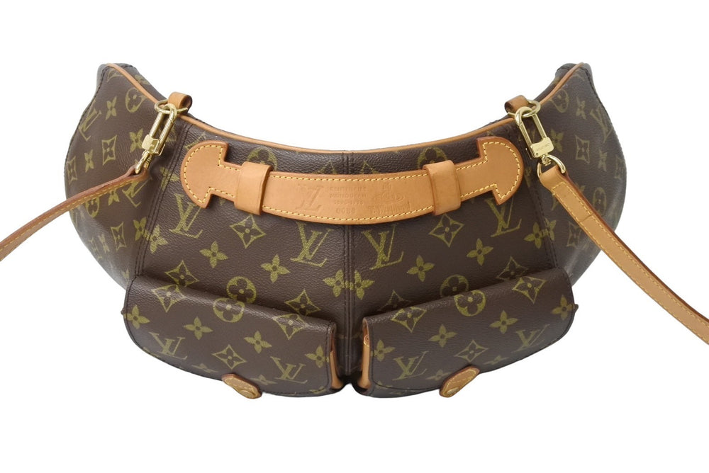 激レア LOUIS VUITTON × Vivienne Westwood ルイヴィトン ヴィヴィアンウエストウッド 7デザイナーズ サックフォキュ バナナ型 バムバッグ 1996年 ブラウン 美品 中古 67491