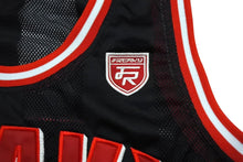 Load image into Gallery viewer, FUBU フブ タンクトップ ゲームシャツ バスケワッペン ヴィンテージ サイズL ブラック レッド ホワイト メッシュ 美品 中古 67492