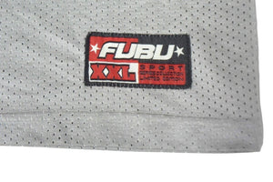 FUBU フブ ゲームシャツ フットボールシャツ ヴィンテージ サイズXL レッド シルバー メッシュ ポリエステル 美品 中古 67494