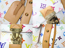 画像をギャラリービューアに読み込む, 極美品 LOUIS VUITTON ルイヴィトン 村上隆 ボストンバッグ キーポル45 M92641 モノグラムマルチ ホワイト ゴールド金具 中古 67505