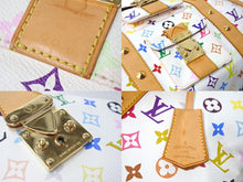 画像をギャラリービューアに読み込む, 極美品 LOUIS VUITTON ルイヴィトン 村上隆 ボストンバッグ キーポル45 M92641 モノグラムマルチ ホワイト ゴールド金具 中古 67505