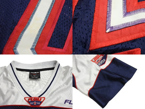 FUBU フブ ゲームシャツ フットボールシャツ 90S ヴィンテージ サイズ2XL ネイビー ホワイト メッシュ ポリエステル 美品 中古 67513