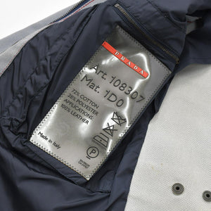 極美品 PRADA SPORT プラダスポーツ アーカイブワークジャケット 108307 コントラストステッチ グレー レッド ダブルジップ レディース 中古 4a006752