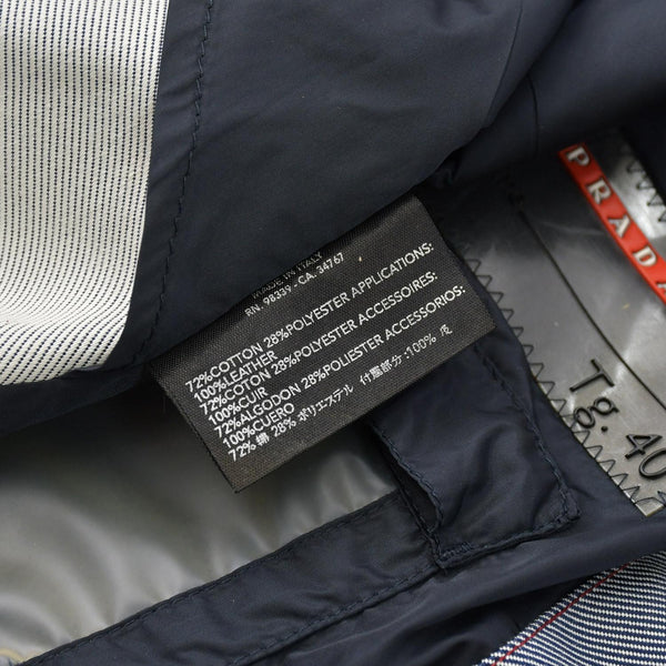 極美品 PRADA SPORT プラダスポーツ アーカイブワークジャケット 108307 コントラストステッチ グレー レッド ダブルジップ レディース 中古 4a006752