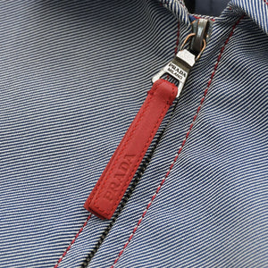 極美品 PRADA SPORT プラダスポーツ アーカイブワークジャケット 108307 コントラストステッチ グレー レッド ダブルジップ レディース 中古 4a006752
