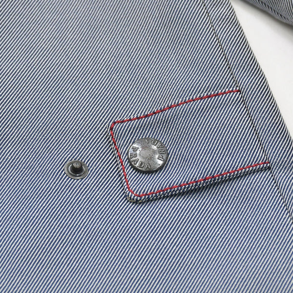 極美品 PRADA SPORT プラダスポーツ アーカイブワークジャケット 108307 コントラストステッチ グレー レッド ダブルジップ レディース 中古 4a006752