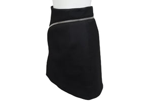 AlexanderWang アレキサンダーワン スカート ジップファスナー CA 00985 ブラック シルバー金具 サイズ0 美品 中古 67522